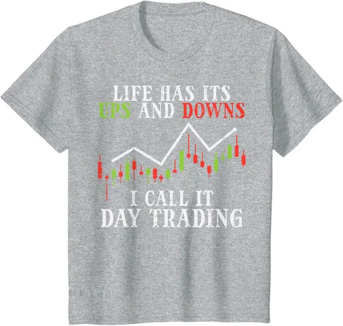 Vista 34 de Life Ups And Downs Day Trading Crypto Stock Market Trader T-Shirt, Negro