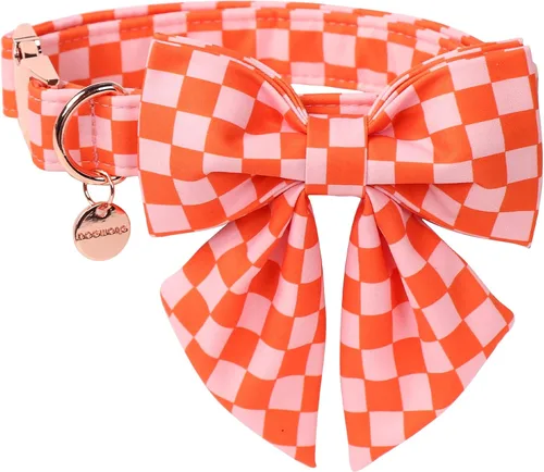 Vista 82 de DOGWONG Collar de otoño para perro con lazo, collar de moño para perro de Acción de Gracias, collar ajustable de algodón de otoño con hoja de arce