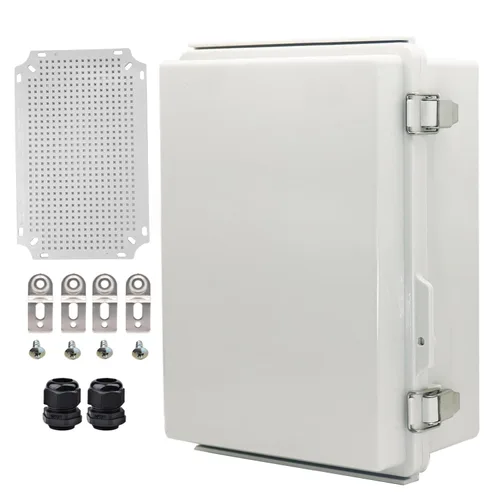 Vista 13 de Caja Eléctrica Impermeable para Exteriores Caja de Conexiones Resistente a la Intemperie IP67 Carcasa de Plástico ABS Caja de Proyecto para Gris