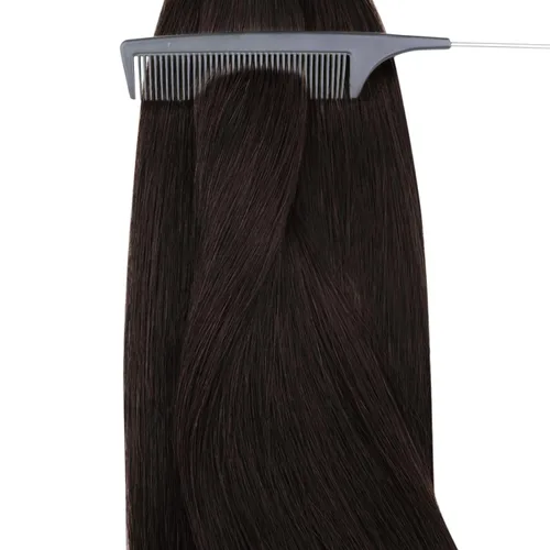Vista 8 de YoungSee Extensiones de Cabello con Anillo Nano Marrón Oscuro Extensiones de Cabello con Cuentas Nano Cabello Humano Marrón Más Oscuro Extensión