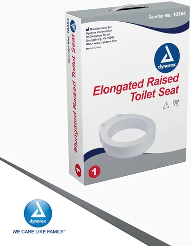 Vista 8 de Dynarex Asiento de inodoro elevado alargado sin brazos, portátil