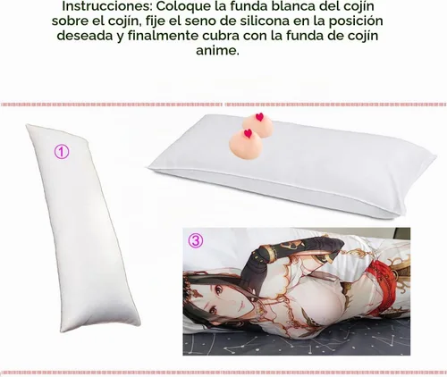 Vista 5 de Anime Funda para Almohada Dakimakra 150×50cm Fundas para Almohadas de Abrazo Relleno de Prótesis de Seno de Silicona, Suave, Forma Redonda