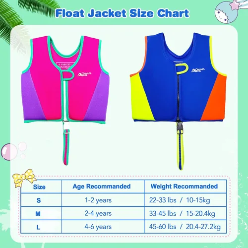 Vista 5 de Chaleco de natación para niños pequeños Chalecos flotadores para niños y niñas Chaqueta de natación con flotador Traje de baño con flotabilidad