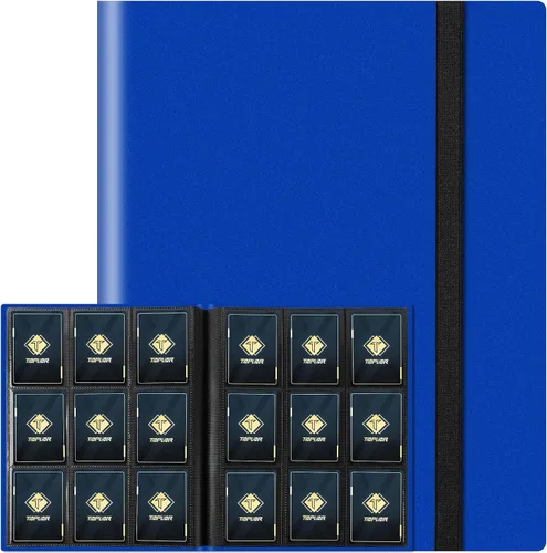 Vista 12 de Carpeta de cartas de 4 bolsillos para 160 fundas, carpeta de cartas álbum para colección de cartas intercambiables para cartas deportivas, cartas