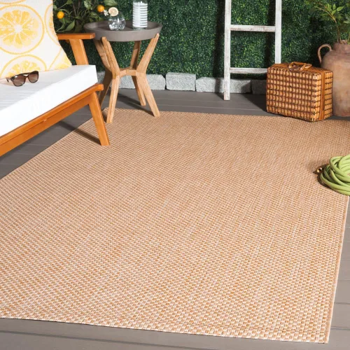 Vista 132 de SAFAVIEH Alfombra Lavable para Exteriores Colección Courtyard - 2'3" x 5', Azul Aqua y Gris, No Desprende Pelusa y Fácil Limpieza, Ideal para Patio