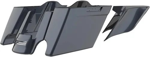 Vista 105 de Cubiertas laterales de alforjas estiradas para motocicleta, extensión extendida para Harley Touring 2014+ - Whisky ámbar Amber Whiskey