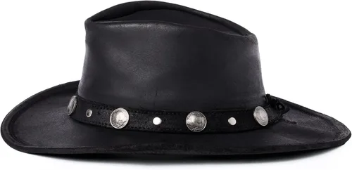 Vista 4 de Minnetonka Gorra unisex para hombre y mujer, de níquel búfalo Negro