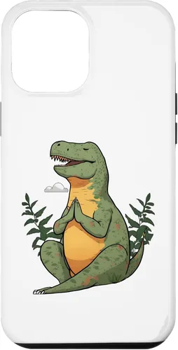 Vista 6 de Funda de meditación para iPhone 15 Tyrannosaurus Rex T-Rex Yoga Meditating Trex