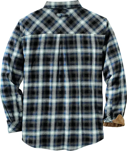 Vista 2 de Legendary Whitetails Men's Buck Camp Flannel, Long Sleeve Plaid Button Down Casual Shirt, Corduroy Cuffs