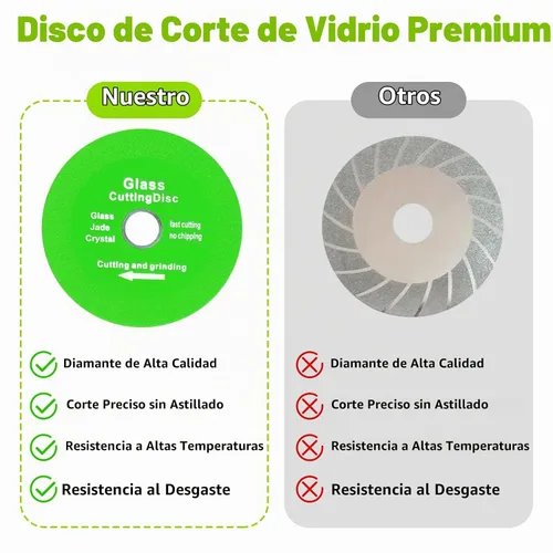 Vista 4 de Disco de corte de vidrio para amoladora angular de 4-1/2 pulgadas, 5 unidades de disco de corte de diamante de cerámica de vidrio de 7/8 pulgadas