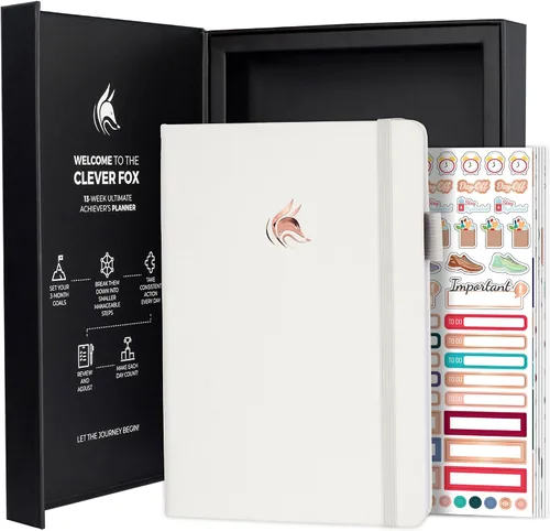 Vista 10 de Clever Fox Ultimate Achiever's Goal Planner - Diario de enfoque y productividad de 90 días. Planificador organizador diario, semanal y mensual sin