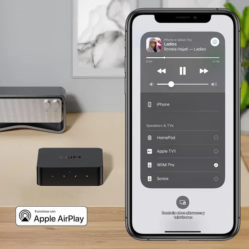 Vista 3 de WiiM Pro AirPlay 2 Receptor, Google Cast Audio, Transmisor Multisala WiFi, Compatible con Alexa, Siri y Google Assistant, Transmite Audio de Alta