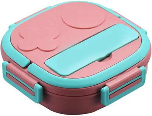 Vista 10 de TOPINCN Lonchera dividida de gran capacidad con material de acero inoxidable, contenedor de alimentos con múltiples compartimentos para el hogar al
