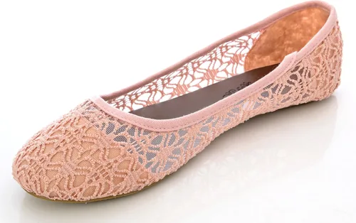 Vista 4 de Charles Albert Mujer Transpirable de encaje de ganchillo Ballet Flat