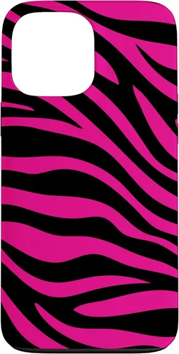 Vista 24 de Zebra Animal Print Pattern Black and Pink Cute Phone Case for iPhone 17