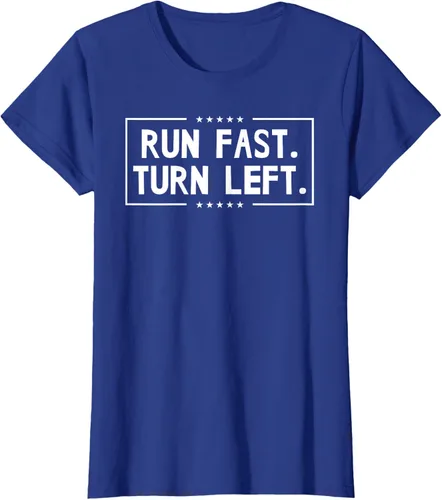 Vista 81 de Run Fast Turn Left - Camiseta para correr de pista y campo