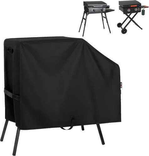 Vista 11 de Unicook Cubierta de parrilla de 28 pulgadas para estación de cocina Blackstone y Nexgrill, cubierta de parrilla de barbacoa con parte superior plana