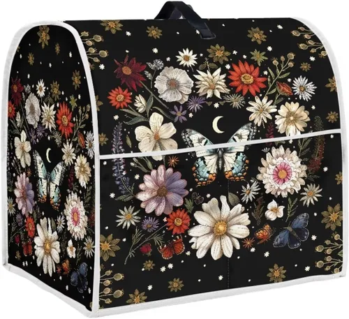 Vista 46 de Butterfly Kitchen Aid - Funda acolchada para batidora de pie, se adapta a todos los modelos de cabezal inclinable y elevador de tazón, tela