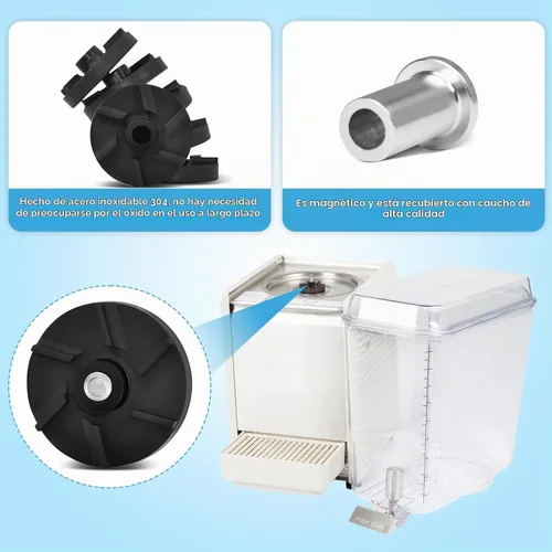 Vista 4 de Impulsor magnético estándar 3587, carcasa de rodamiento estándar 3220 Mcx, compatible con máquinas de bebidas Grindmaster Crathco