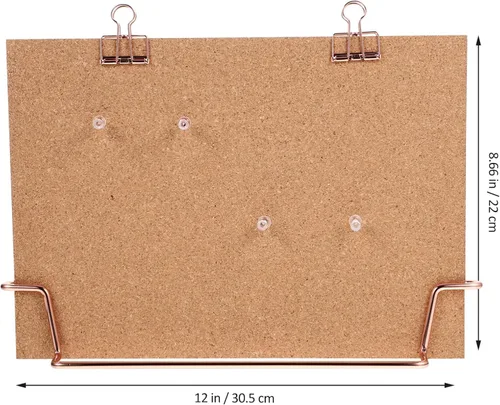 Vista 6 de NUOBESTY Soporte de escritorio, 1 juego de tablero de corcho, tablero de corcho de escritorio con soporte rectangular, tablero de doble cara