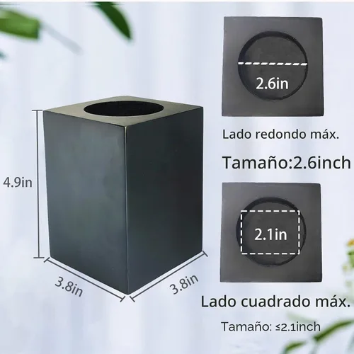 Vista 3 de Elevadores de madera para cama, elevadores para muebles, altura de 4.5 Negro 4.5 pulgadas