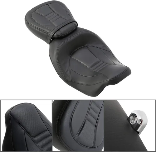 Vista 5 de XFMT Asiento de motocicleta para dos personas. Para Harley Davidson Touring 2009 a 2020.