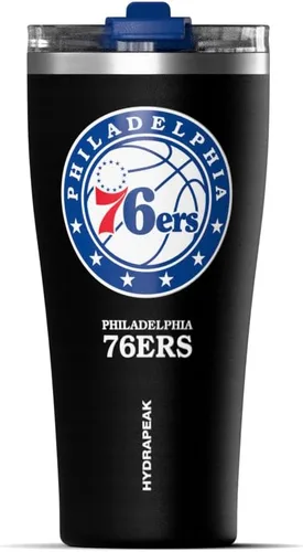 Vista 17 de Hydrapeak Atlanta Hawks - Botella de agua de acero inoxidable aislada al vacío de 30 onzas con licencia oficial de la NBA, con tapa con popote, a