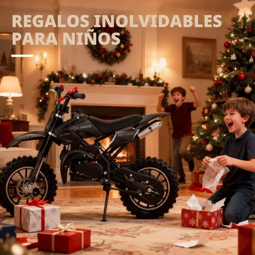 Vista 7 de Motocicleta de motocross para niños de 8 a 14 y 2 tiempos Negro