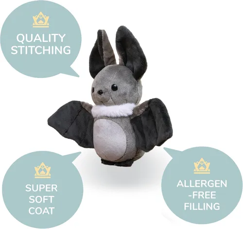 Vista 3 de Bellzi Bat - Lindo juguete de peluche – Adorable juguete de peluche suave de murciélago y regalos – Regalo perfecto para todas las edades – Batti