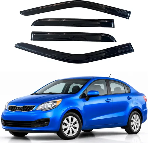 Vista 82 de Visera de ventana IG para Ford Focus Sedán y Hatchback 2012-2018, Protector de ventana lateral para lluvia y viento estilo Mugen, extra duradero