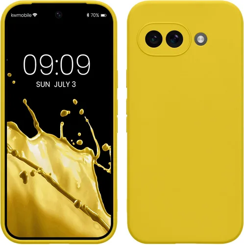 Vista 197 de kwmobile Funda compatible con Google Pixel 9 - Funda protectora delgada de TPU para teléfono - Acabado mate suave - Piedra antigua