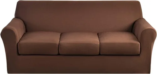 Vista 55 de Fundas elásticas para sofá de 1/2/3 cojines, funda estampada con fundas de cojín de asiento separadas, fundas de sofá lavables, protector de muebles