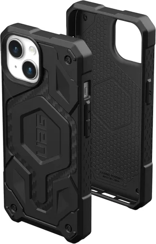 Vista 10 de URBAN ARMOR GEAR UAG - Funda compatible con iPhone 15 Plus de 6.7 pulgadas, Monarch Pro color negro, imán integrado compatible con carga MagSafe