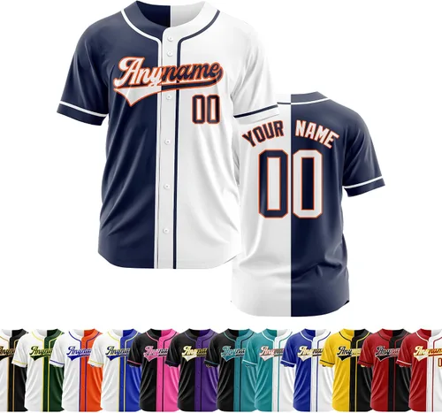 Vista 33 de Camiseta de béisbol personalizada con número de nombre cosido o impreso, camiseta de béisbol para hombres, mujeres, jóvenes, camiseta de béisbol