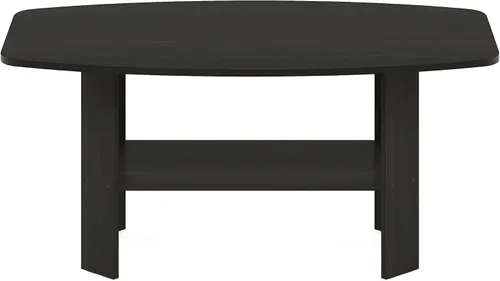 Vista 7 de Furinno Turn-N-Tube - Soporte para televisor de 3 niveles, 3D, sin herramientas, para televisores de hasta 50 pulgadas, con tubos redondos, marrón