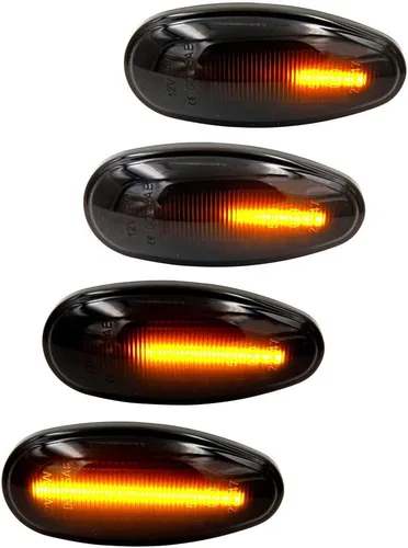 Vista 4 de Lámparas de marcador de repetidor lateral para guardabarros delanteros, ajuste OEM, luces LED ámbar de marcador lateral, compatible con modelos