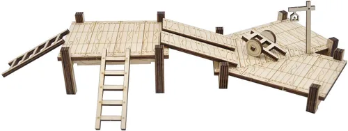 Vista 4 de Battle Ship Terrain + D&D Bridge, Muelle, Pasarela Set para Calabozos y Dragones, Pathfinder, D&D y RPG de mesa