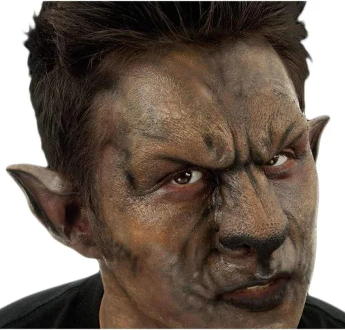 Vista 2 de Woochie Orejas de látex clásicas, maquillaje de disfraces de Halloween de calidad profesional - Lobo