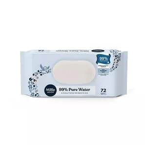 Vista 3 de Millie~Moon - Toallitas de lujo para bebé de agua pura 99%, 576 unidades (paquete de 8 x 72)