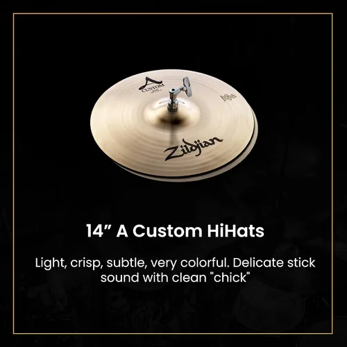 Vista 3 de Avedis Zildjian Company Set de la Serie A - Hats de 14", Crash de 16", Med Ride de 20", Crash de 18