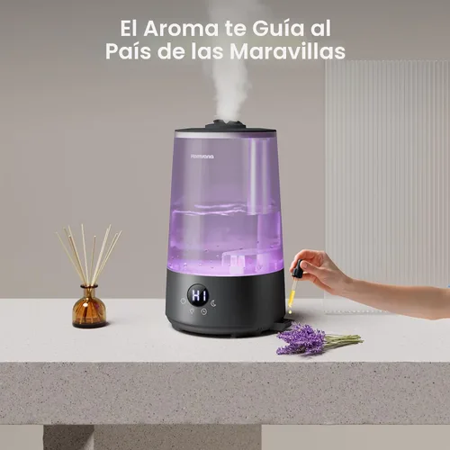 Vista 7 de Homvana Humidificadores para dormitorio y hogar, 3.6 L de llenado superior de niebla fría 34 horas de tiempo súper largo, silencioso 23 dB