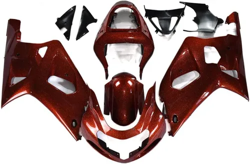 Vista 11 de Kit de carenado de llama azul negro de plástico ABS para Suzuki GSXR600 GSXR750 K1 2000-2003 Carenados GSX-R600 GSX-R750 2001 2002 2003 Inyección
