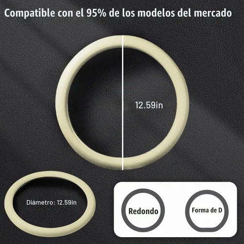 Vista 2 de JDDRY Funda para volante, protector de silicona para volante, funda universal para volante de vehículo, funda protectora para volante