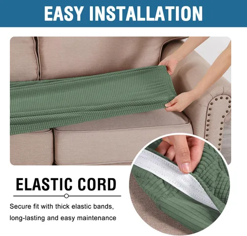 Vista 299 de H.VERSAILTEX Fundas de Cojín de Asiento Individuales Super Elásticas Fundas de Sofá Fundas de Cojín de Sofá Fundas Deslizables Juegos Tela de Sarga