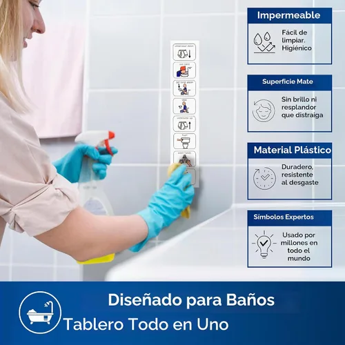 Vista 6 de Programa visual de entrenamiento para el uso del inodoro – Plástico duradero de primera calidad – Enseña a los niños a usar el inodoro – Aula
