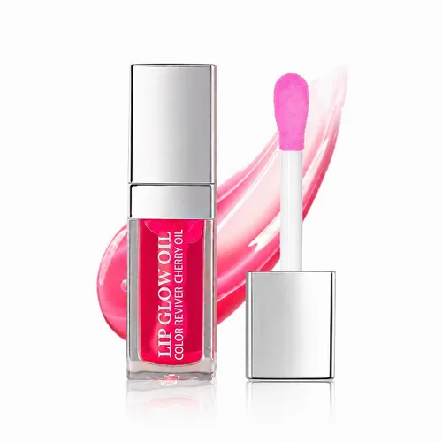 Vista 13 de GECOMO Aceite de brillo de labios hidratante, brillo de labios transparente con tinte Toot, nutritivo, duradero, reparador, aclarante de líneas