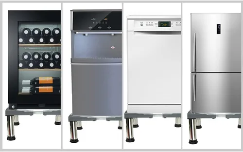 Vista 8 de Soporte ajustable para lavadora, base para refrigerador, largo/ancho, 17 a 25 pulgadas, soporte para secadora, pedestal, soporte para nevera, evita