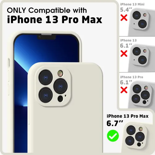 Vista 2 de Funda compatible con iPhone 13 Pro Max 2021, goma de gel de silicona líquida cobertura completa [con protección de cámara] Funda para iPhone 13 Pro
