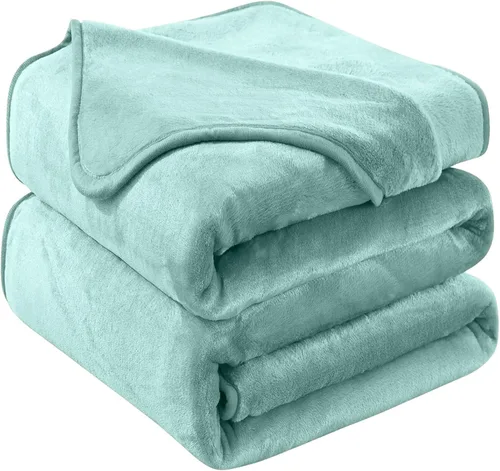 Vista 17 de Manta Snuggle Sac extra mullida, manta de forro polar para viajes, manta para sofá, cama, sofá, manta cálida y suave con patrón a rayas, 50 x 60