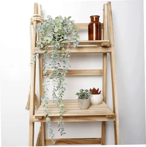 Vista 5 de Gcroet Plantas colgantes artificiales, decoración de hiedra falsa para interiores y exteriores, plantas falsas en maceta, hojas verdes falsas